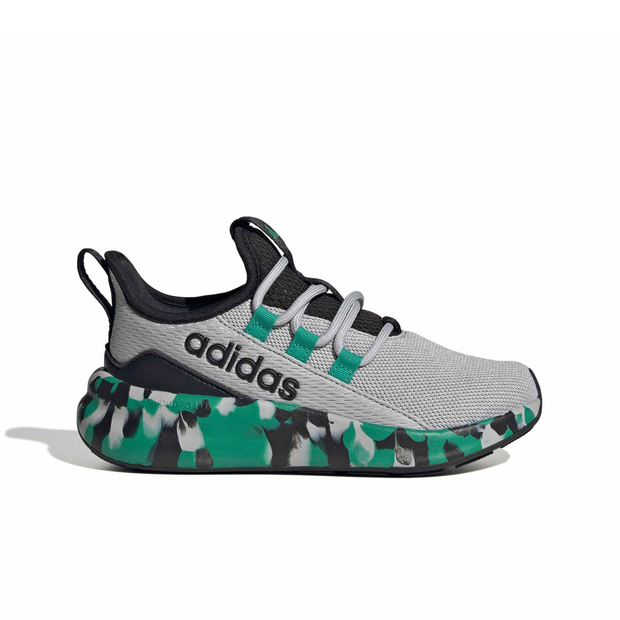 adidas Lite Racer Adapt 8.0 "Grey Two/Court Green/Core Black" Grade School Boys' Shoe - GREY/GREEN/BLACK